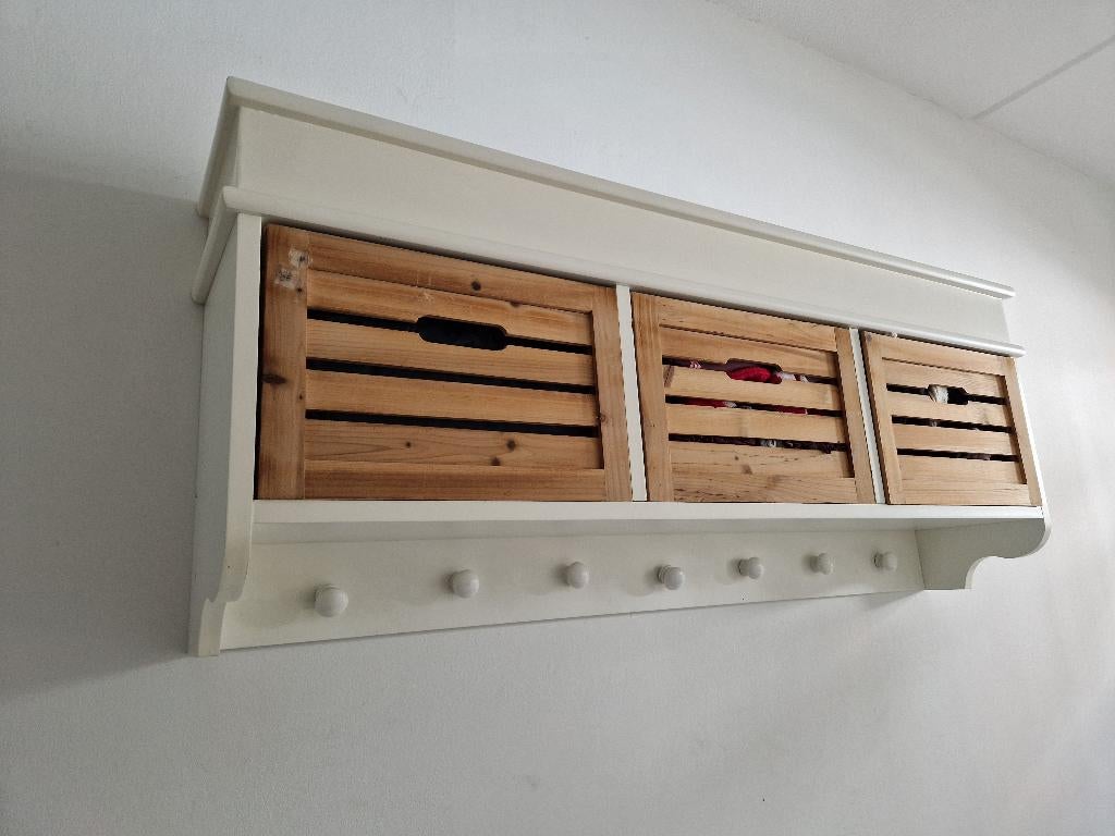 Kapstok en schoenenkastje/bankje, Huis en Inrichting, Woonaccessoires | Kapstokken, Gebruikt, Minder dan 100 cm, Hout, Ophalen