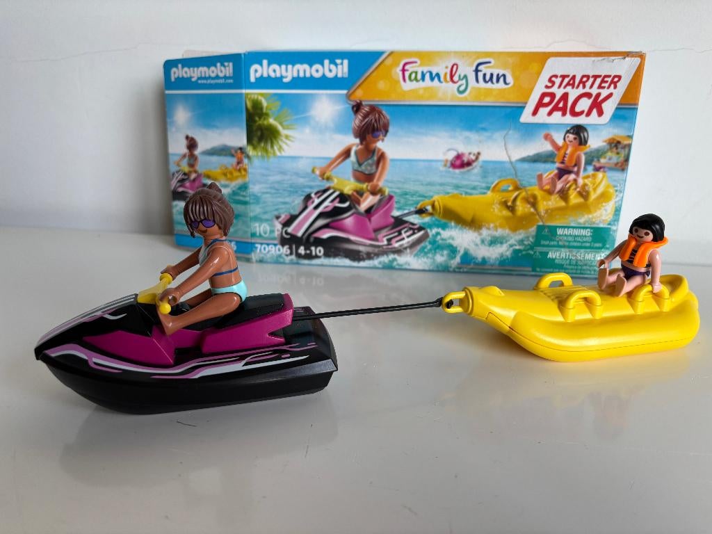 Playmobil 70906 - Waterscooter met bananenboot, Ophalen of Verzenden, Zo goed als nieuw, Complete set