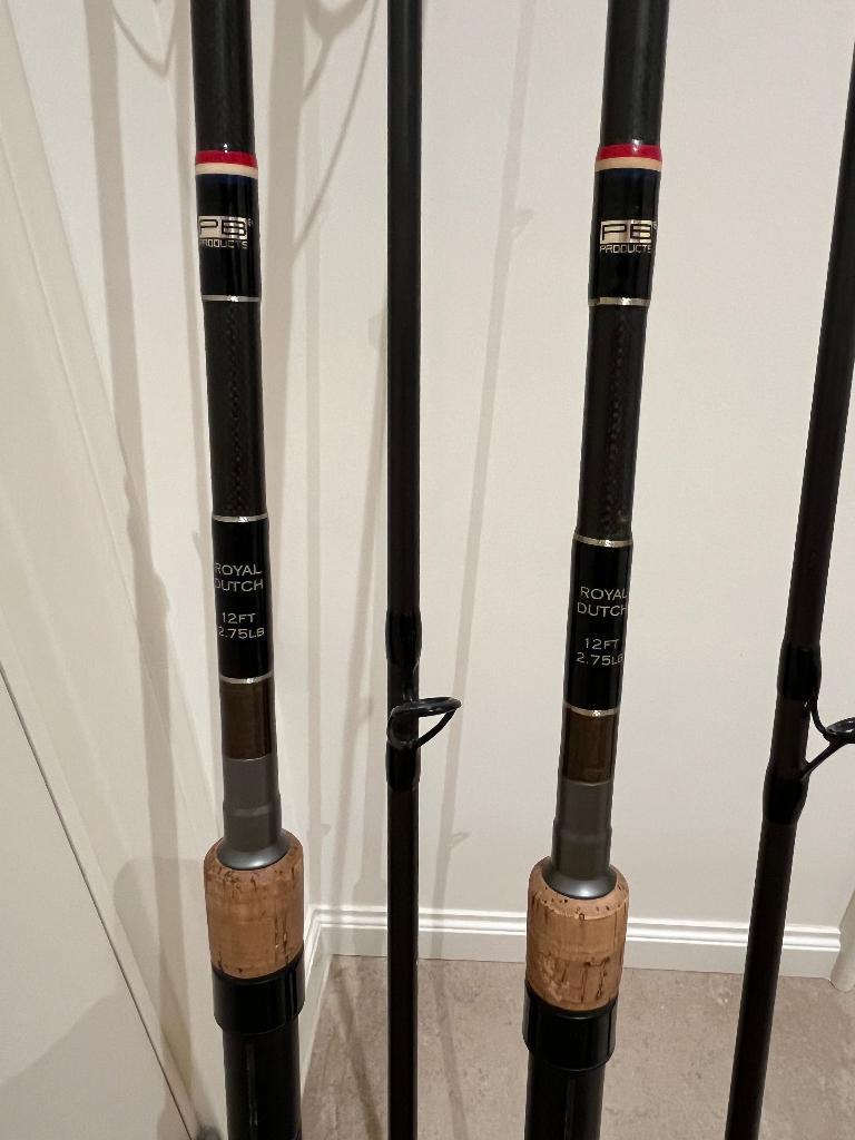2 x karperhengel PB Royal dutch, Watersport en Boten, Hengelsport | Karpervissen, Ophalen, Gebruikt, Werphengel