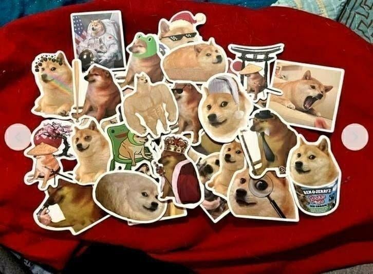Doge stickerset 50 stuks, Ophalen of Verzenden, Nieuw, Meerdere stickers