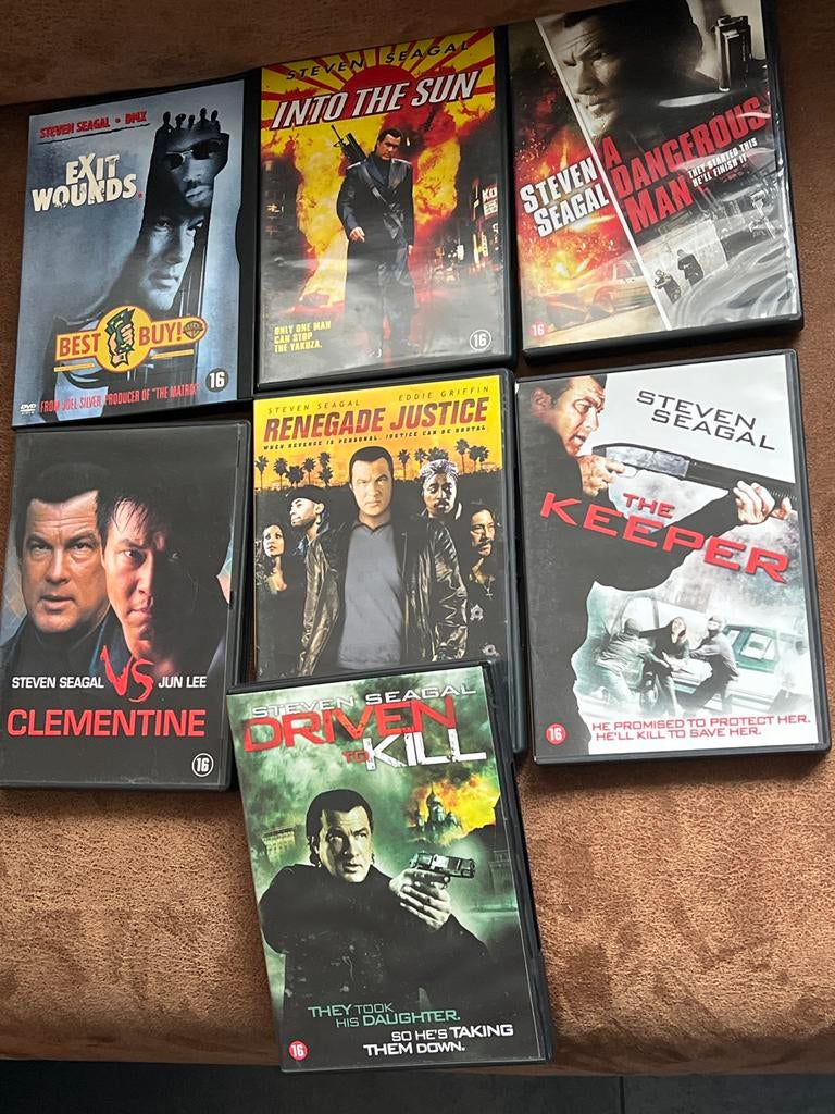 Steven Seagal DVD collectie - 7 actiethrillers, Cd's en Dvd's, Dvd's | Thrillers en Misdaad, Gebruikt, Actiethriller, Vanaf 16 jaar