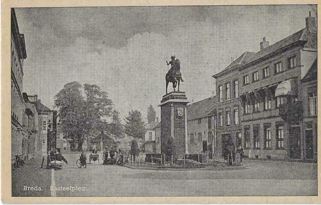 AK Breda - Kasteelplein., Verzenden, 1940 tot 1960, Ongelopen, Noord-Brabant