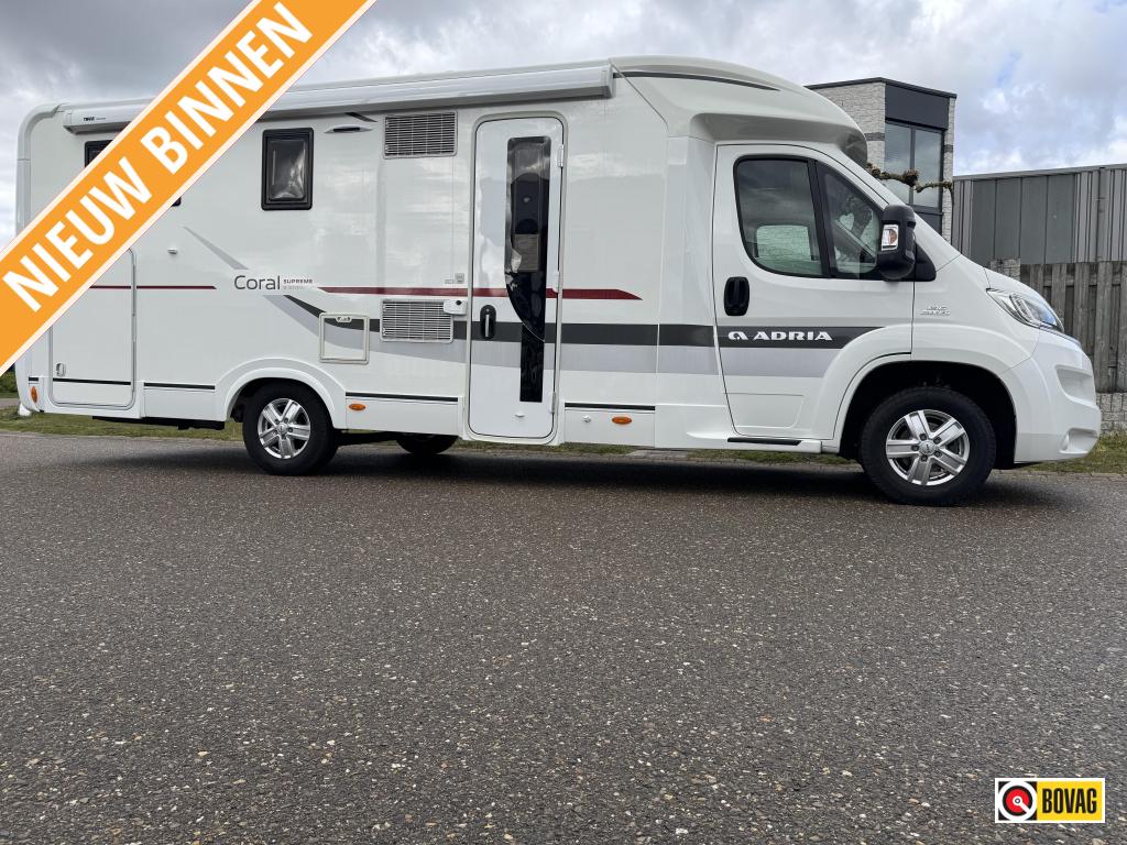 Adria Coral Supreme 670 SL Lengtebedden Alde verwarming, Ringverwarming, Startonderbreker, Luifel, Koelkast