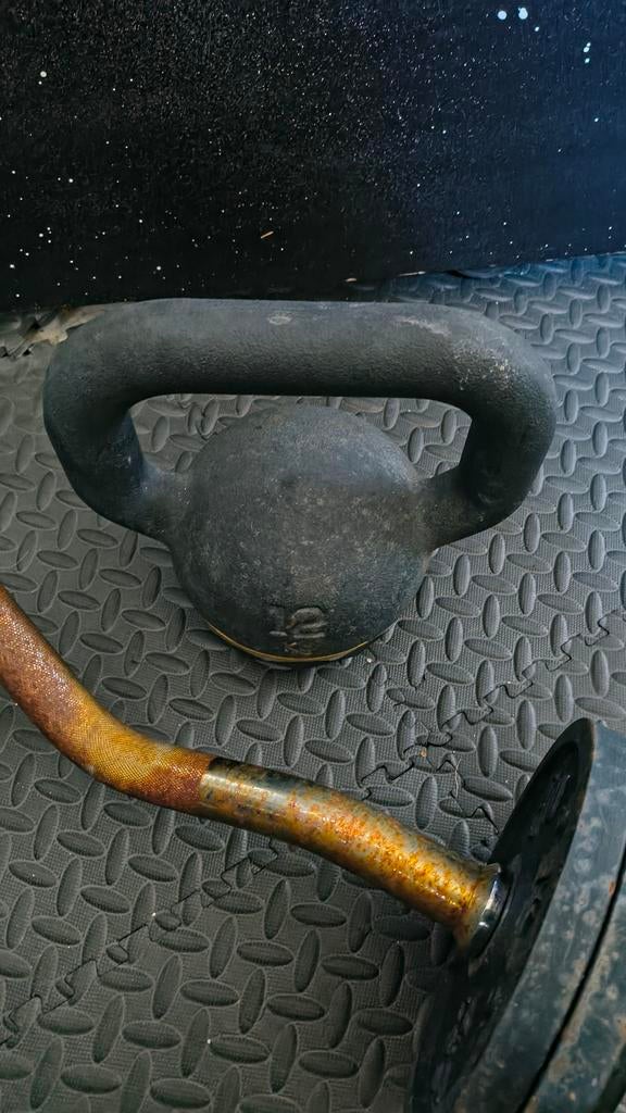 Complete Halterset met Schijven en Stangen, Sport en Fitness, Fitnessmaterialen, Gebruikt, Halterset, Armen, Benen, Borst, Buik