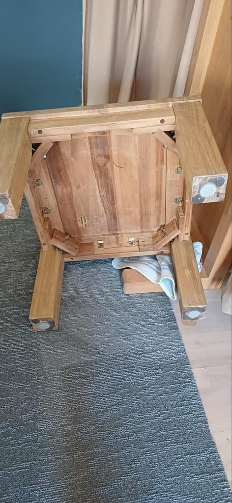 Set van 2 blank eiken salontafels (60x60 & 120x80 cm), Gebruikt, 100 tot 150 cm, Eikenhout, Vierkant