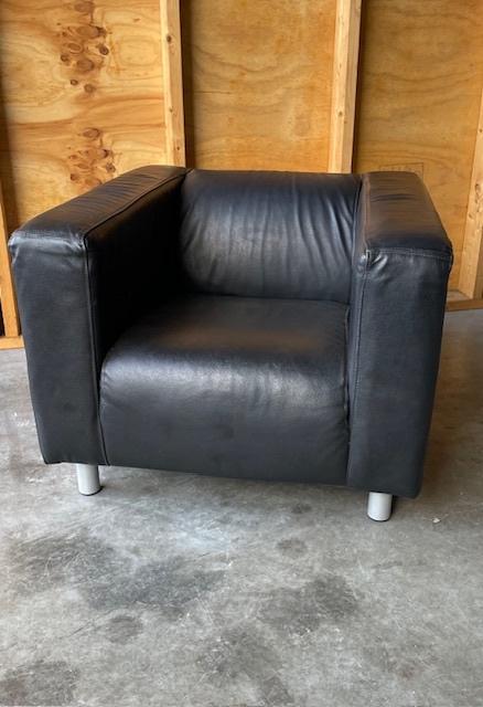 2 Ikea Klippan leren feautteuils., Huis en Inrichting, Fauteuils, Minder dan 50 cm, Gebruikt, 75 tot 100 cm, Ophalen of Verzenden