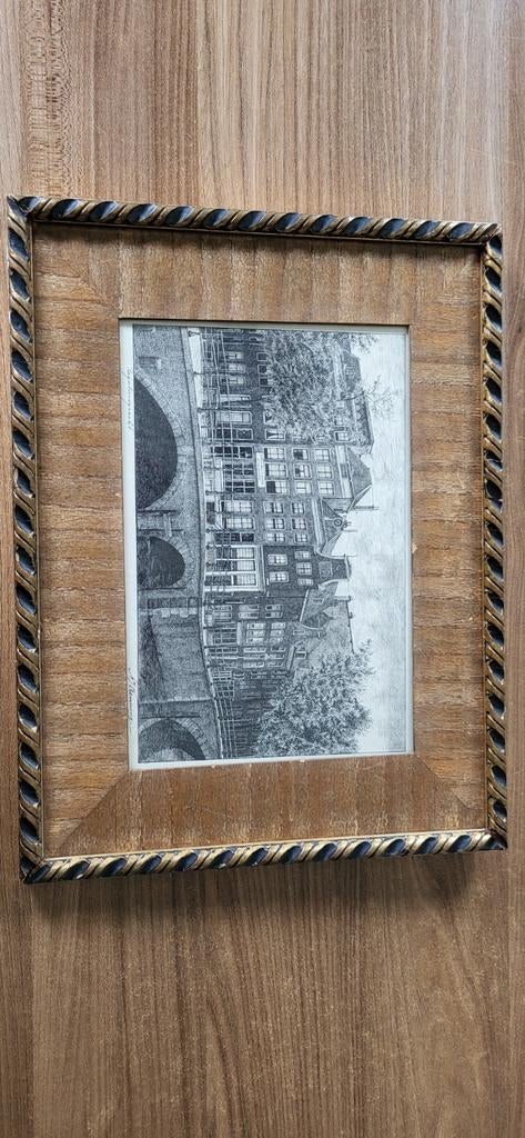 Pentekening Amsterdam Abe Keuning Reguliersgracht, Ophalen of Verzenden