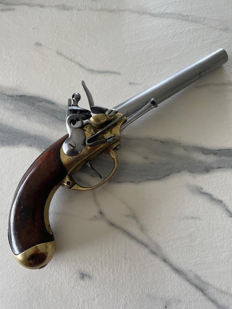 Te koop, groot antiek vuursteen pistool, Cavalerie, M 1777., Ophalen of Verzenden