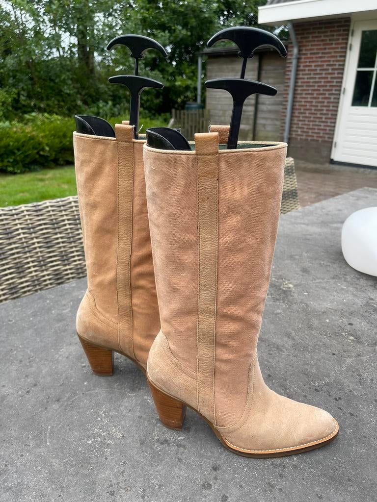 Dames zomerlaarzen Espirit maat 37, Hoge laarzen, Beige, Ophalen of Verzenden, Gedragen