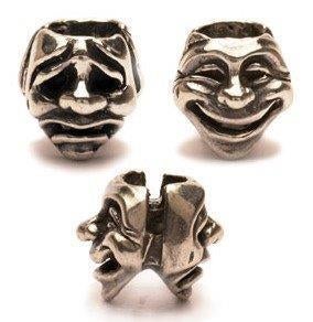 Trollbeads Theatermaskers Kraal TAGBE-30084, Gebruikt, Ophalen of Verzenden, Trollbeads, 1 bedel