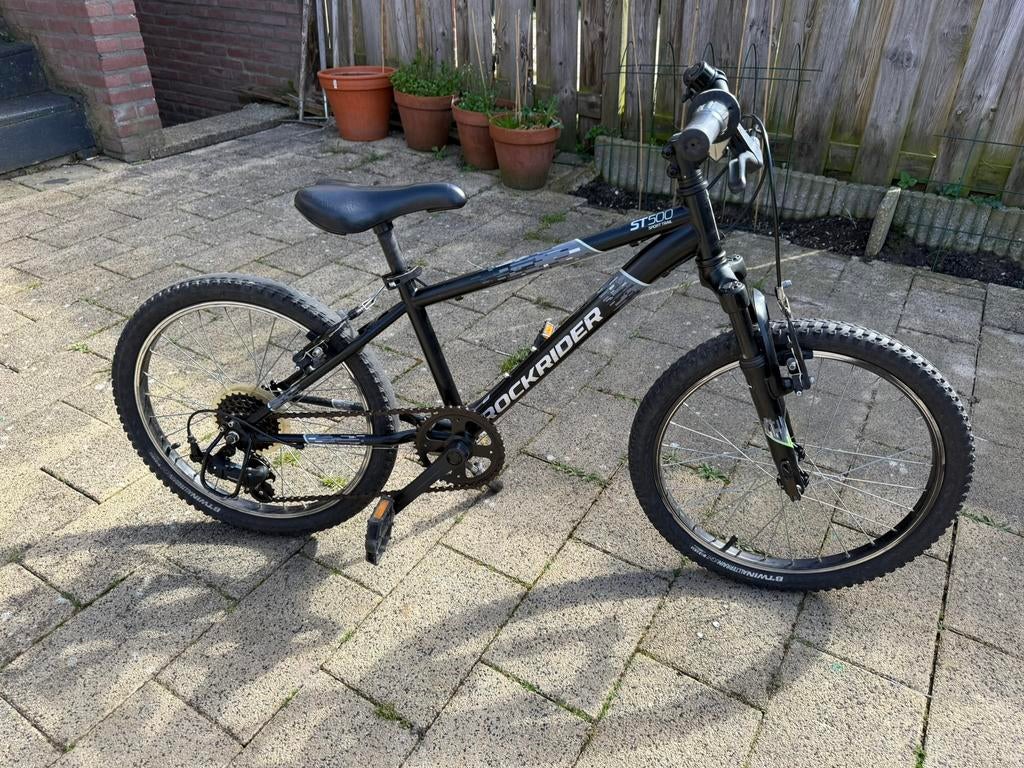 Mountainbike fiets kind 20 inch Rockrider zwart - ROCKRIDER, Fietsen en Brommers, Fietsen | Kinderfietsjes, Ophalen, Gebruikt