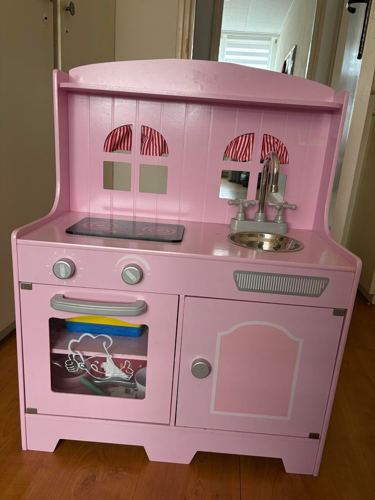 Roze houten kinderkeuken kidkraft, Ophalen, Gebruikt, Hout, Speelkeuken