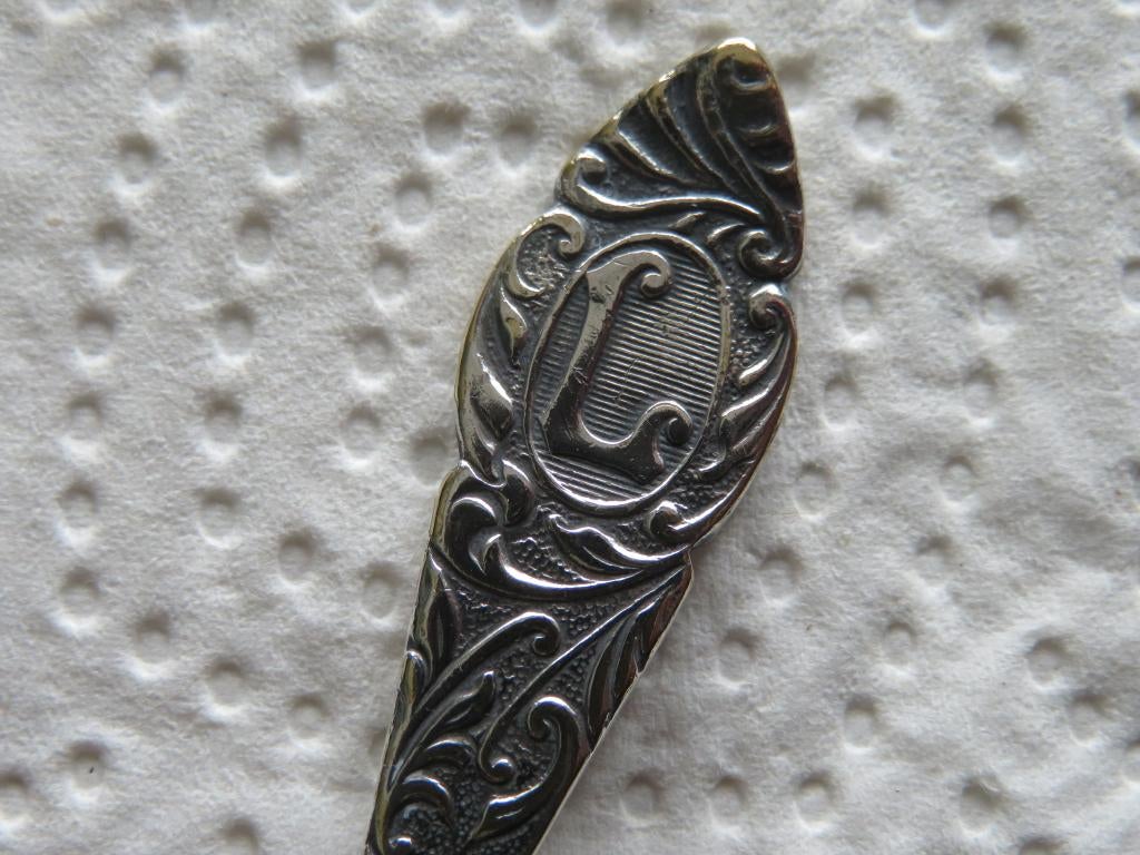 Verzilverd Lepeltje Letter L, Gebruikt, Verzenden, Verzilverd, Bestek