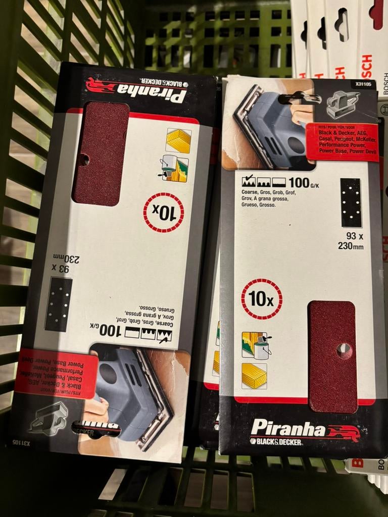 50x Black & Decker Piranha X31105, Ophalen of Verzenden, Nieuw, Minder dan 600 watt, Vlakschuurmachine