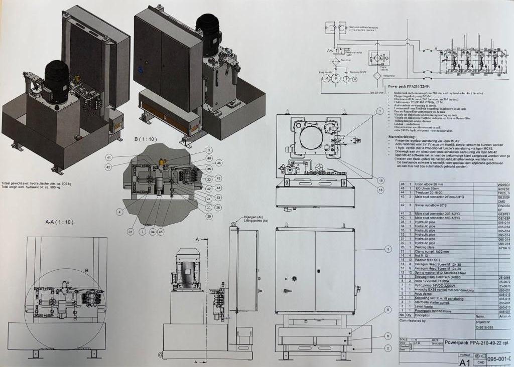 Hydro Pack / Power Pack / Hydrauliek Unit PPA210/22/49:, Ophalen