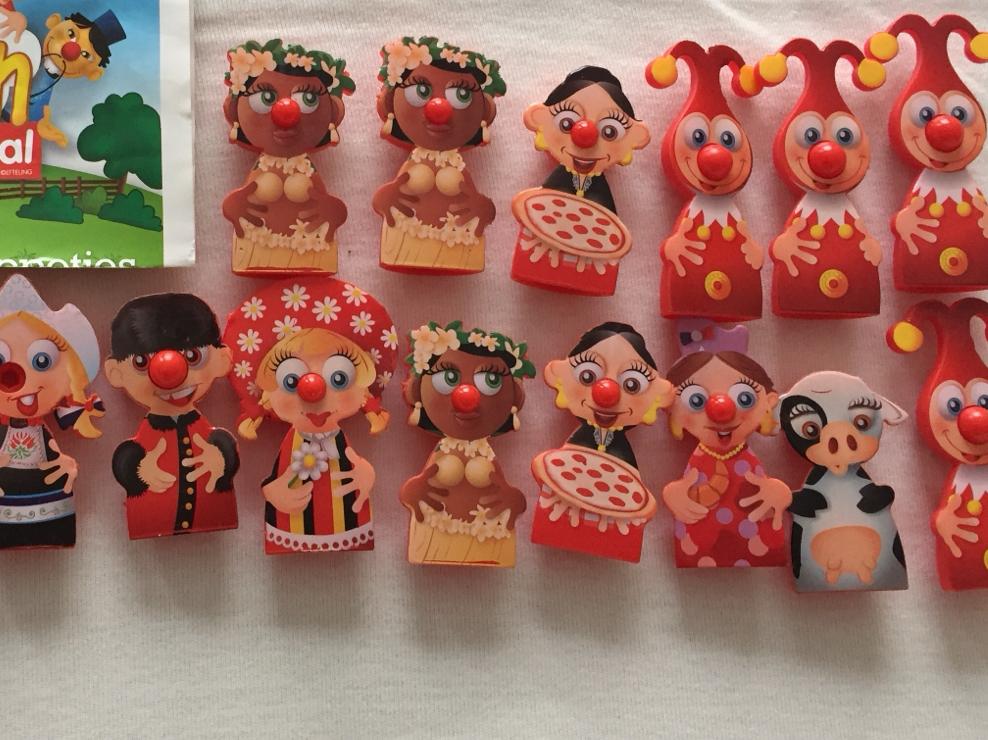 Efteling Rode Neuzen moppenfestival poppetjes, Ophalen of Verzenden, Gebruikt, Beeldje of Poppetje