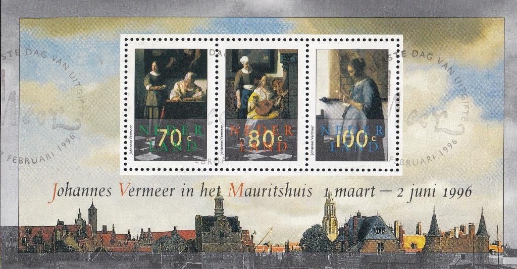 Johannes Vermeer – gebruikt – NVPH 1667, Postzegels en Munten, Verzenden, Na 1940, Gestempeld