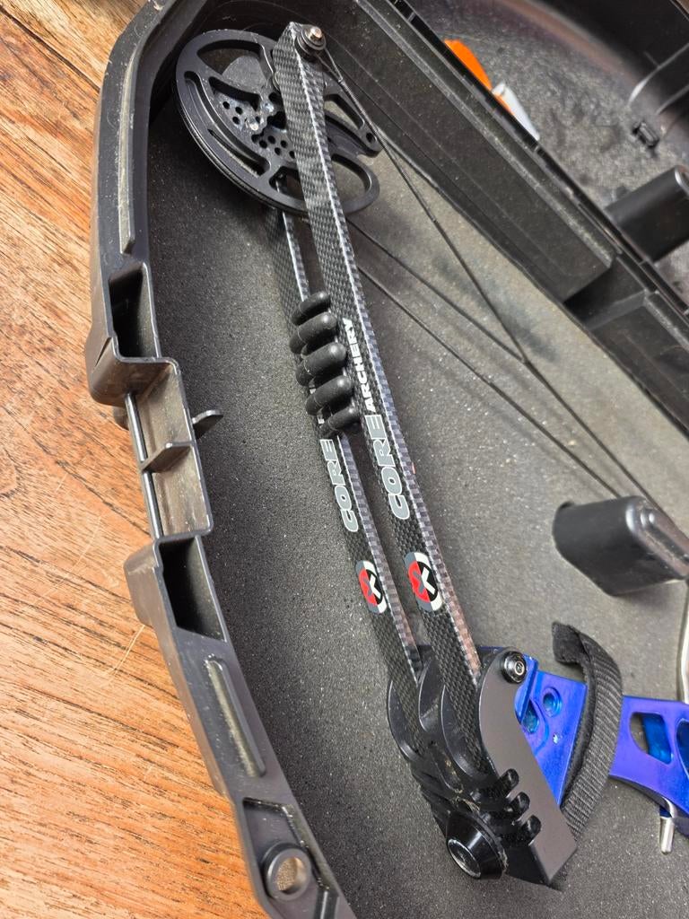Core Archery Compoundboog - Blauw, Sport en Fitness, Handboogschieten, Ophalen, Gebruikt