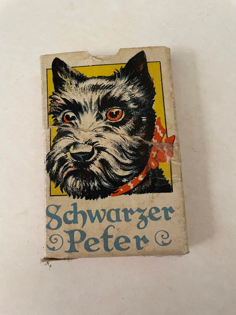 Vintage Schwarzer Peter kaartspel met Schotse Terriër, Drie of vier spelers, Ophalen of Verzenden, Gebruikt
