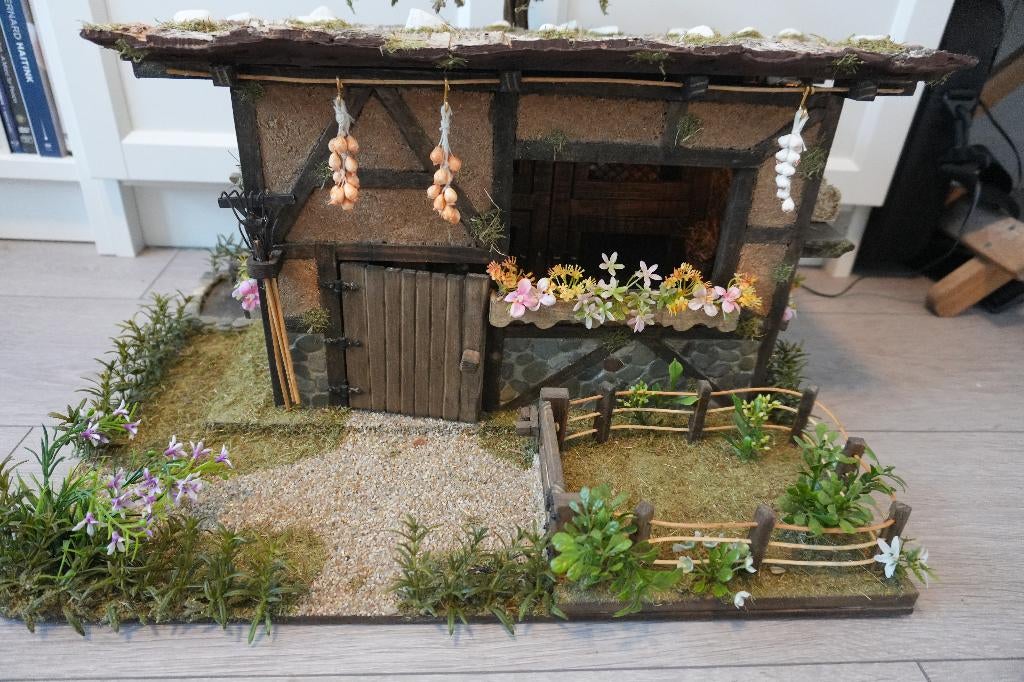 Prachtige konijnenstal voor bij kerststal of modelbouw !!, Ophalen of Verzenden, Nieuw