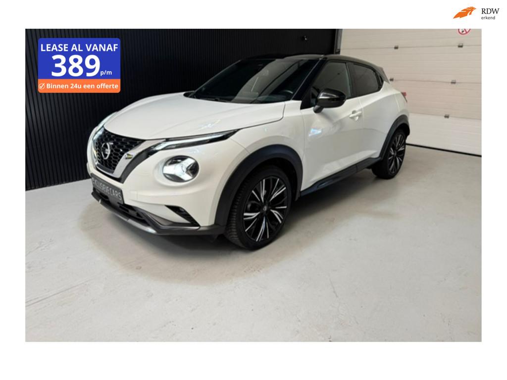 Nissan Juke 1.0 DIG-T N-Design Automaat, Stof, Gebruikt, Zwart, Wit