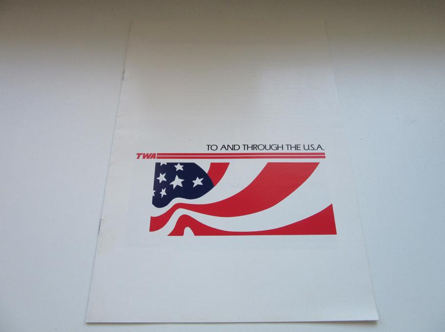 TWA brochure To and through the USA, Verzenden, Zo goed als nieuw, Overige typen
