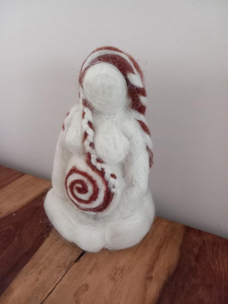 Handgemaakt wol waldorf inspiratie zwangerschap kado, gaia, Ophalen of Verzenden