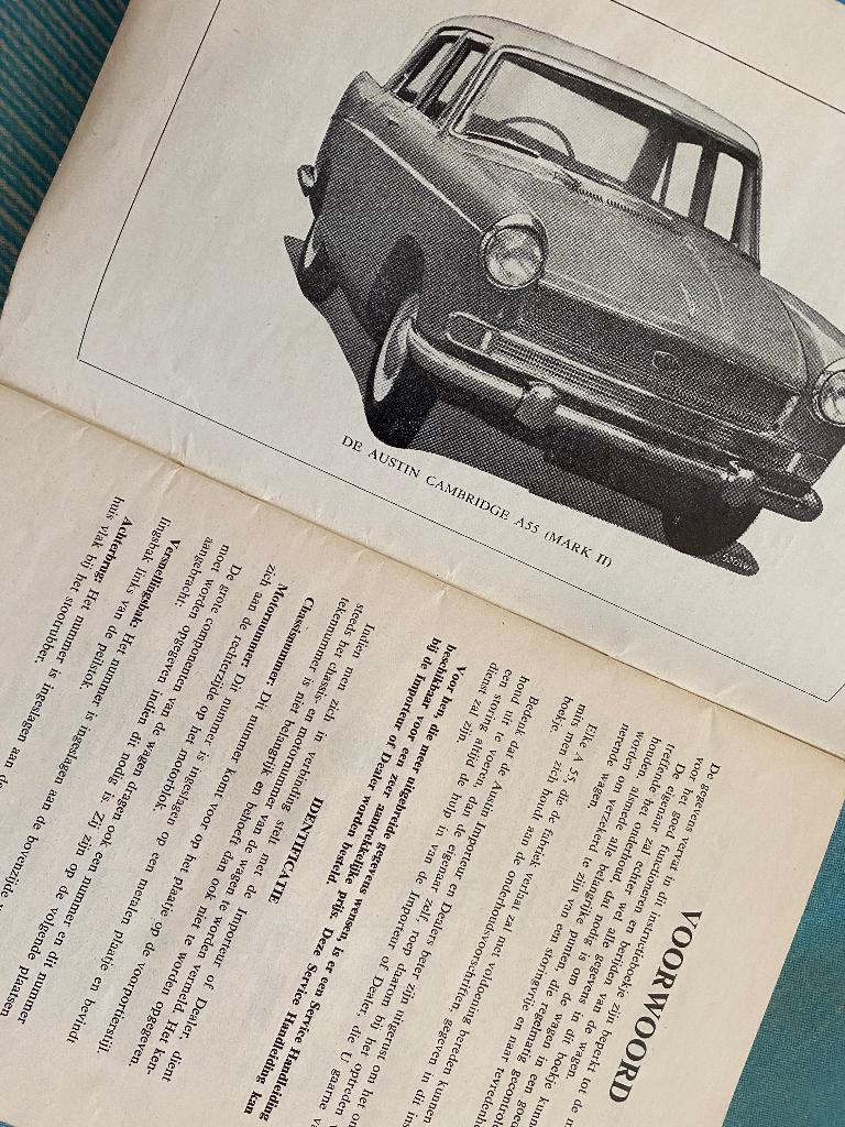Instructieboekje voor de Austin De A55 Cambridge Mark II., Ophalen of Verzenden