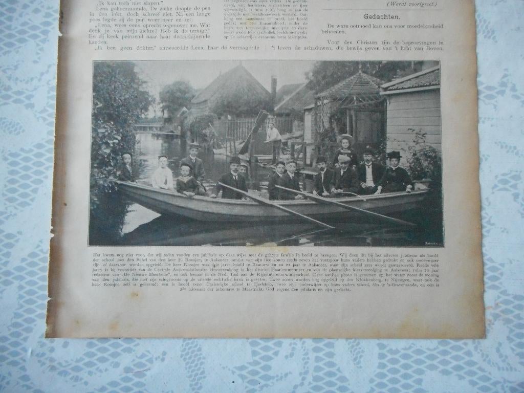 Aalsmeer. F. Roosjen. Hoofd der school. Jubileum. 1910., Verzamelen, Ophalen of Verzenden, Voor 1920, Nederland, Knipsel(s)