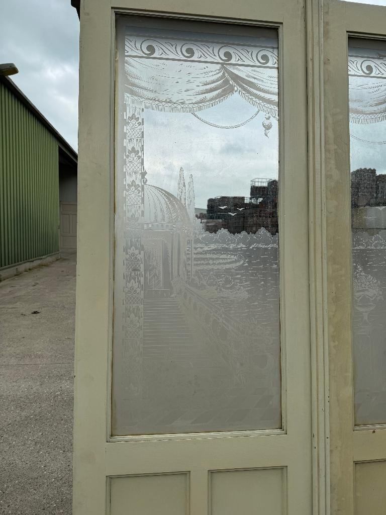 3 delige set geëtste openslaande deuren 220x206cm, Ophalen