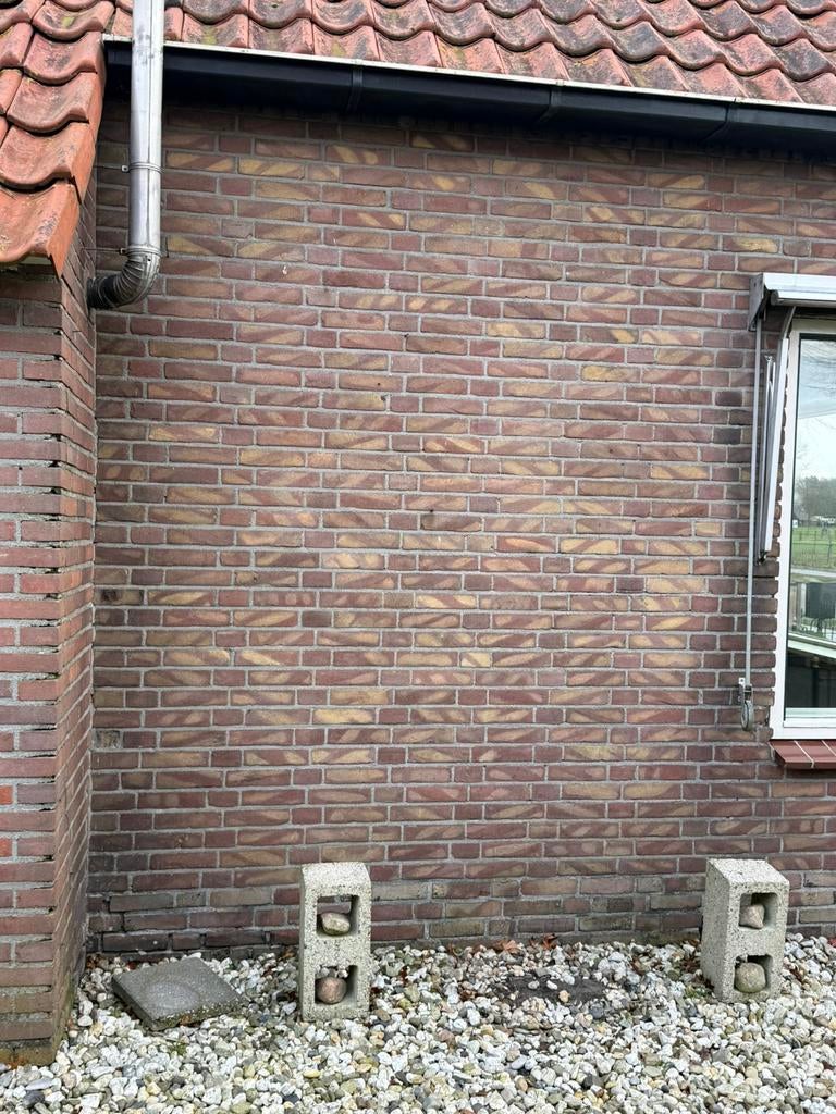 Rood met geel gevlamde metselstenen, Ophalen, Gebruikt, Bakstenen