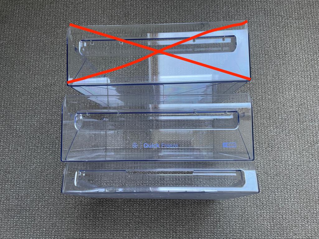 Zanussi - Vriezer lades transparant (2 stuks), Minder dan 85 cm, Minder dan 60 cm, Zo goed als nieuw, Ophalen