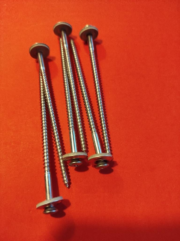 50 -100 st RVS, Sprengler houtschroeven 100-120  golfplaten, 50 tot 100 mm, N, N, Schroeven