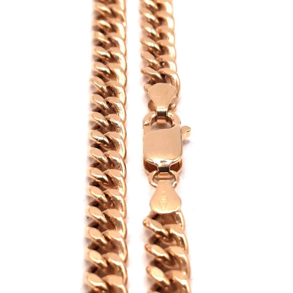 Gouden coban link ketting 14kt, Www.bredajuwelier.nl, Nieuw, Ophalen of Verzenden, Www.bredajuwelier.nl