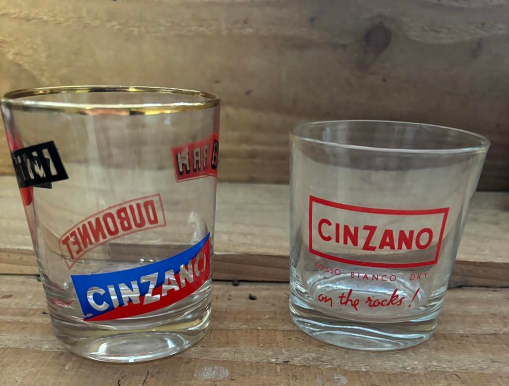Cinzano glazen, Verzamelen, Ophalen of Verzenden, Zo goed als nieuw, Gebruiksvoorwerp