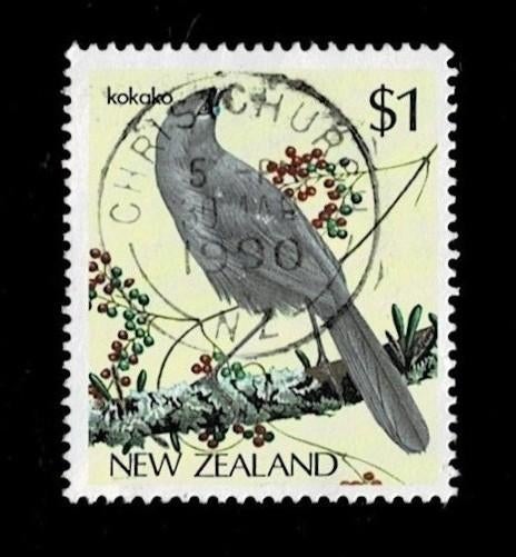 postzegel 895 Nieuw-Zeeland vogel Kokako, Ophalen of Verzenden, Gestempeld