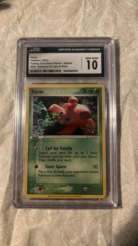 Slab Paras 4/34 venusaur & lugia ex deck cgc10 gem mint holo, Ophalen of Verzenden, Zo goed als nieuw
