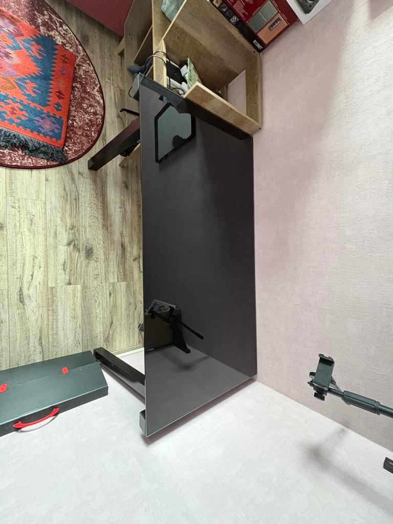 Zwart glazen bureau, Modern design, Huizen en Kamers