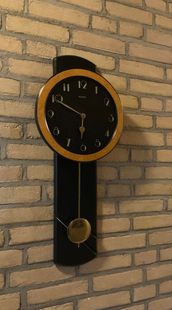 Warmink klok met kersenrand - Batterij aangedreven, Ophalen of Verzenden