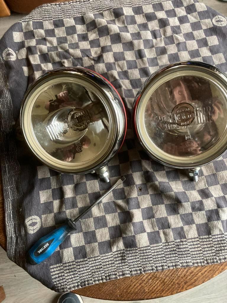 Oldtimer 2 Cibie verstralers type Oscar diameter 18 cm, Auto-onderdelen, Verlichting, Ophalen of Verzenden, Gebruikt