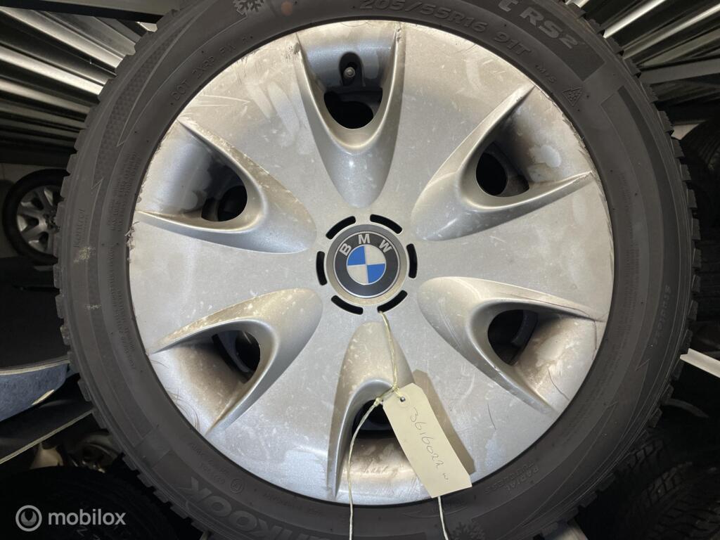 Winterset 16'' 205/55/16 BMW 1-serie E87 LCI ('07-'11), Auto-onderdelen, Banden en Velgen, Ophalen, Gebruikt, 16 inch, Band(en)