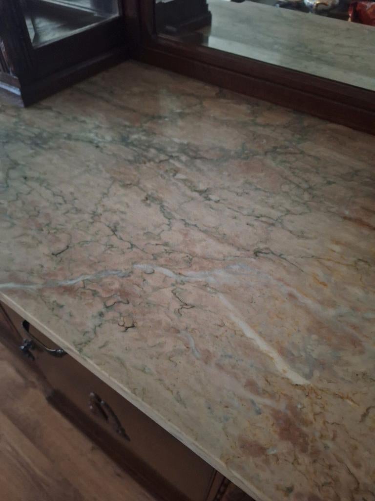 Antieke buffetkast met marmeren blad, Ophalen