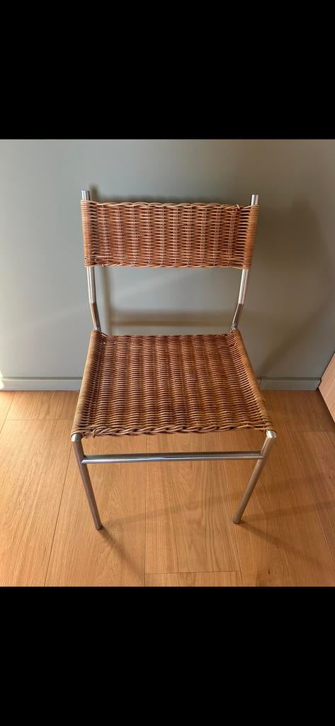 Vintage Martin Visser Spectrum SE05 stoel, Gebruikt, Bruin, Ophalen of Verzenden, Metaal