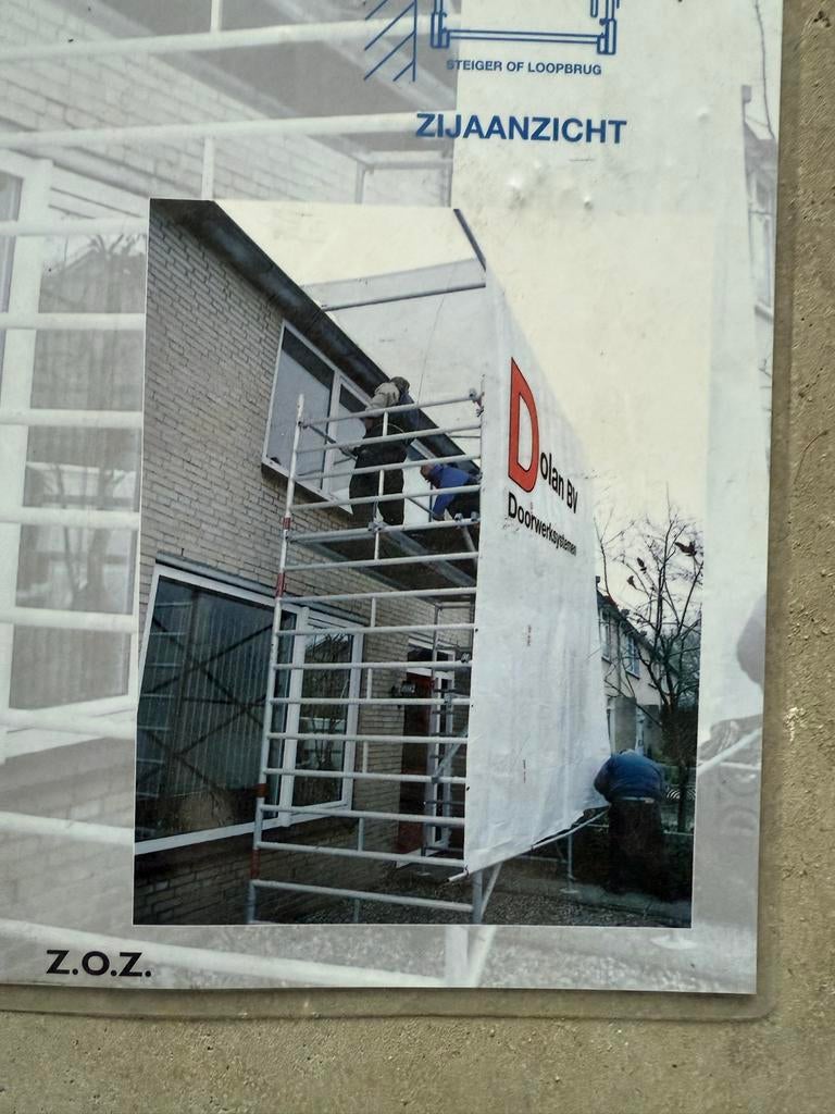 Doorwerktent - Steiger, Ophalen, Zo goed als nieuw, Rolsteiger of Kamersteiger, 5 meter of hoger