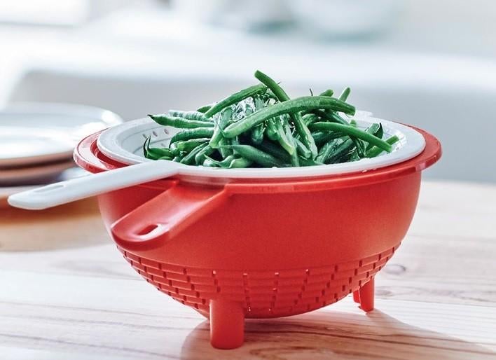 Tupperware Duo Vergiet Rood/Wit Nieuw, Huis en Inrichting, Keuken | Tupperware, Ophalen of Verzenden, Nieuw, Rood, Overige typen