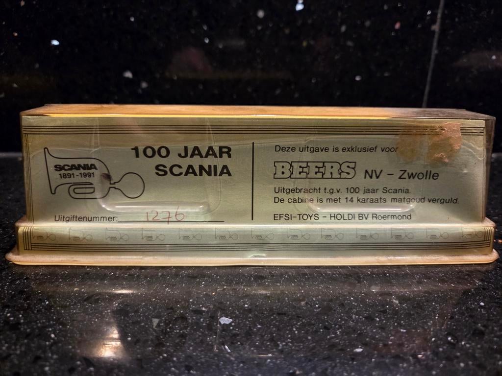 Scania vrachtwagen miniatuur 100 jaar speciale uitgave, Ophalen of Verzenden, Zo goed als nieuw