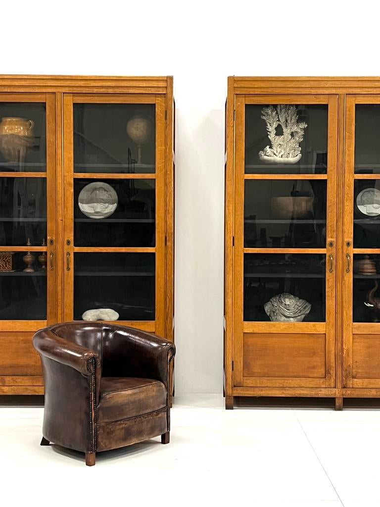 2x Art Deco Boekenkast eiken