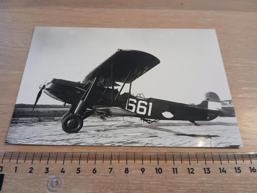 Fokker C-IX LVA 661 Foto Ned Luchtmacht Jager WO2 Vliegtuig, Verzamelen, Ophalen of Verzenden, Zo goed als nieuw, Kaart, Foto of Prent