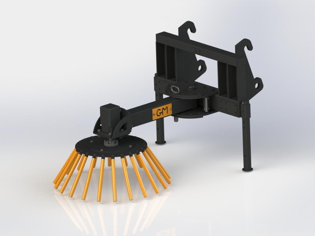 Onkruidborstel Sneeuwborstel t.b.v. minishovel, Ophalen of Verzenden, Nieuw