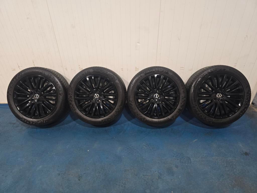 🌞Originele VW Palmerston velgen 18 inch T5 T6 T7 Conti, 18 inch, Gebruikt, 255 mm, Banden en Velgen